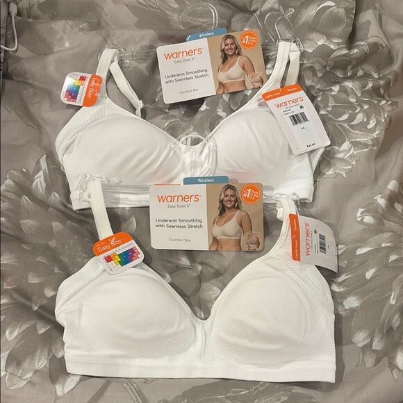 Warner's White Seamless Comfort Bra - Picture 1 of 6